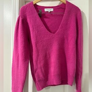 John + Jenn Fuchsia V-Neck Sweater